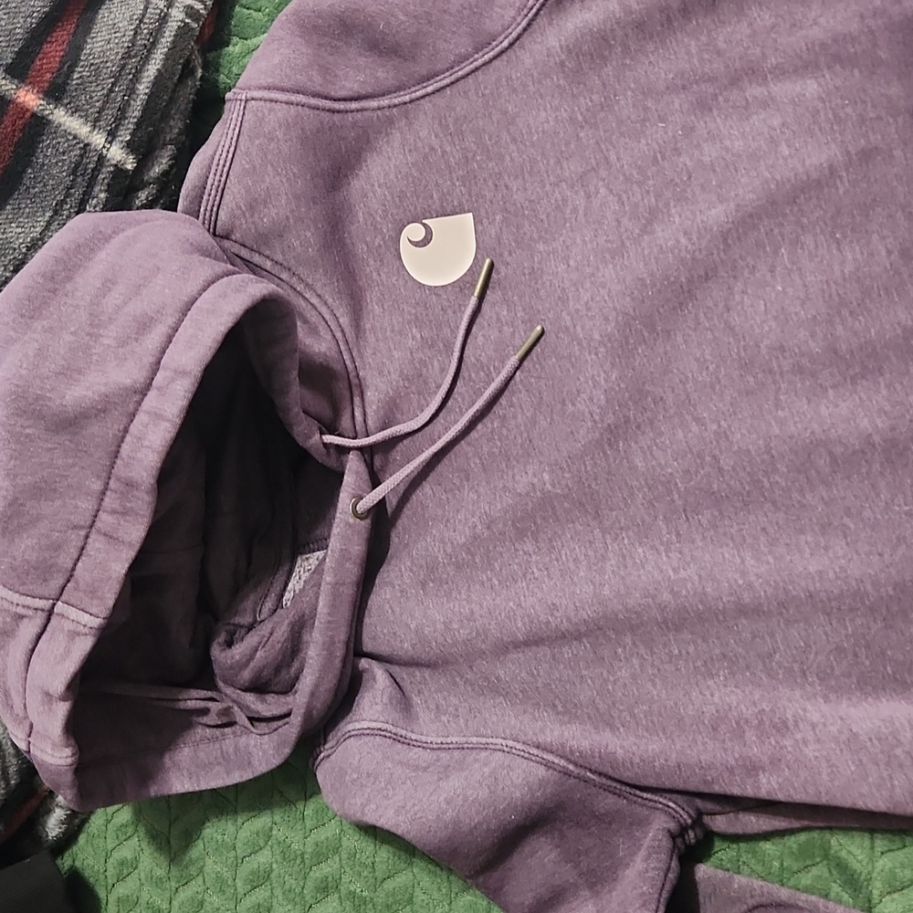 Carhartt Relaxed Fit Purple Hooded Sweatshirt 102791 V23 Size Medium